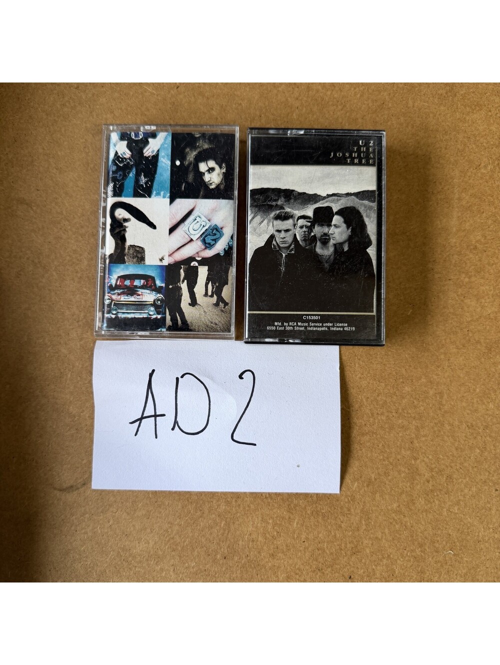 U2 Cassette Tape Lot: Achtung Baby & The Joshua Tree - Vintage Music - AD 2